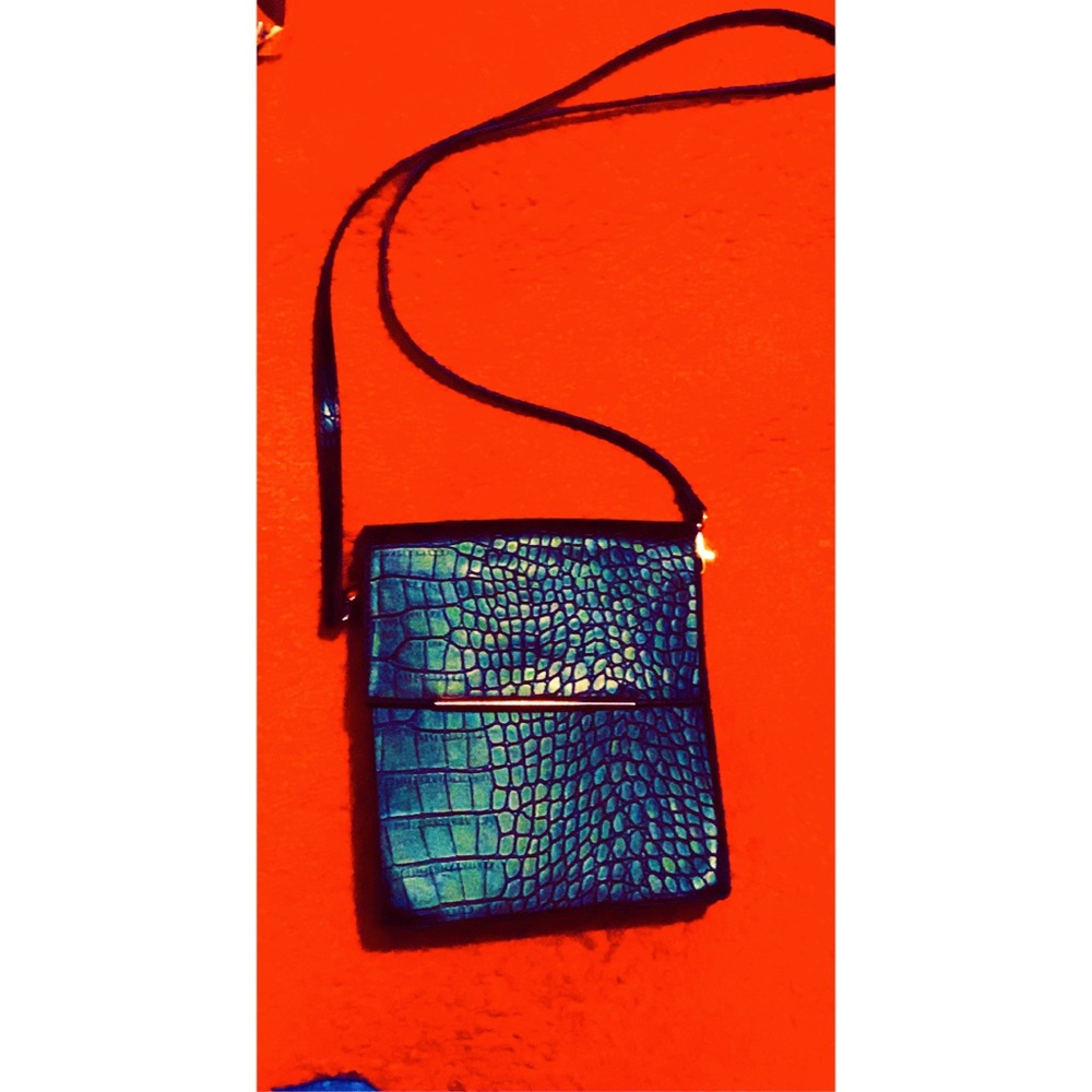 Black Leather Cross Body Bag